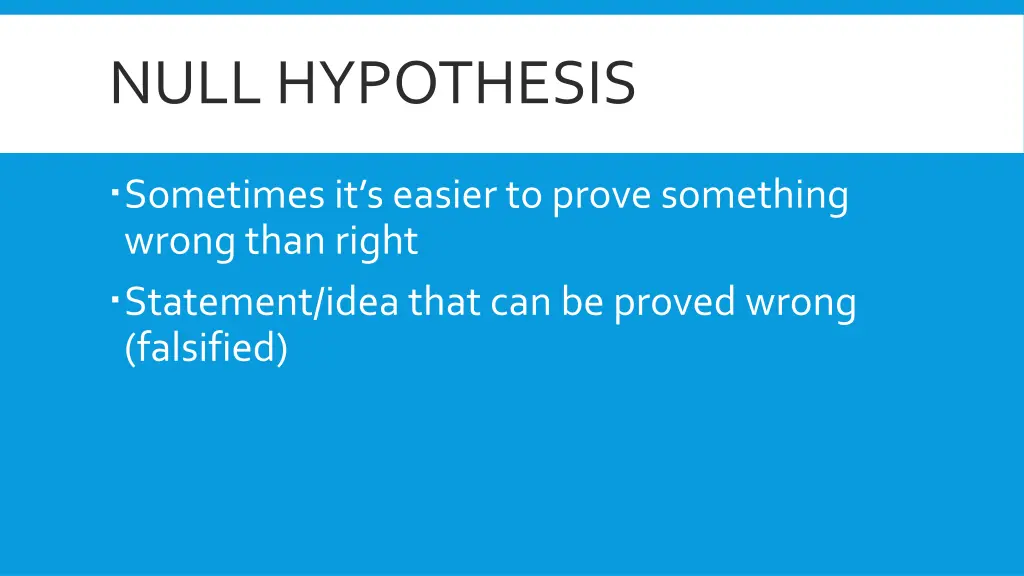 null hypothesis