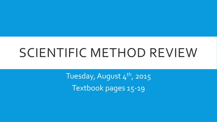 scientific method review