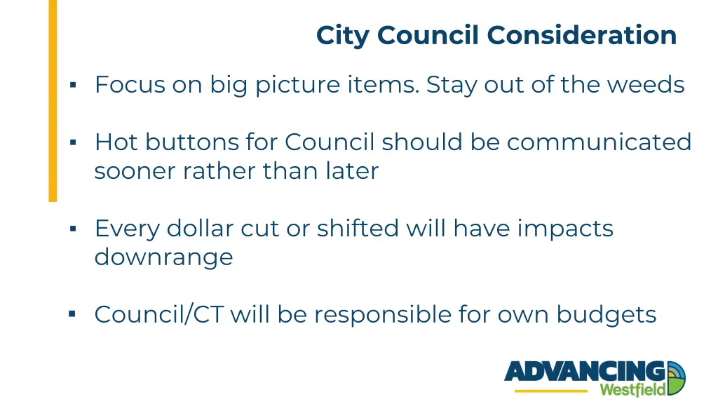 city council consideration