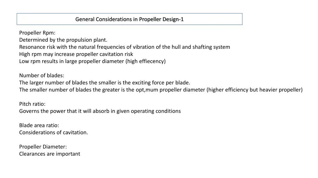 general considerations in propeller design 1