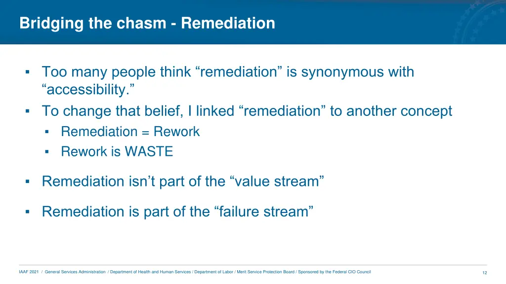 bridging the chasm remediation