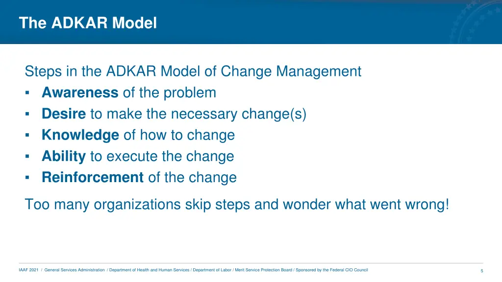 the adkar model