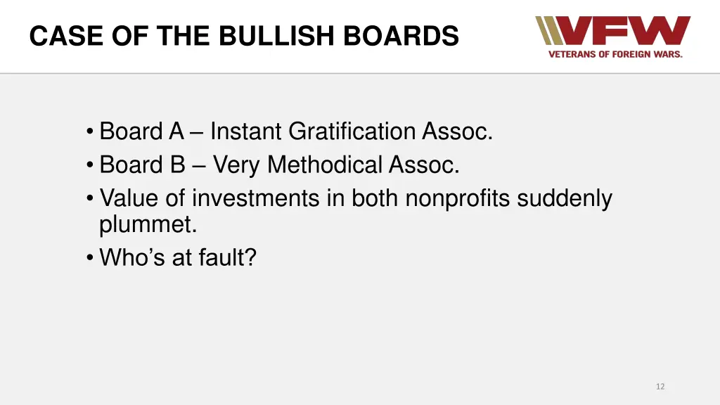 case of the bullish boards