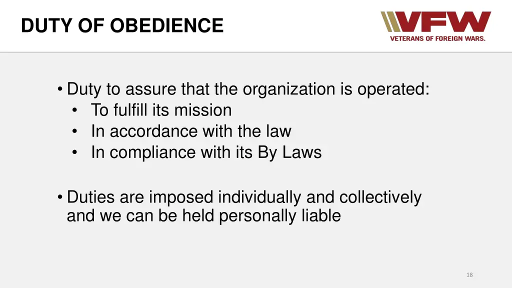 duty of obedience