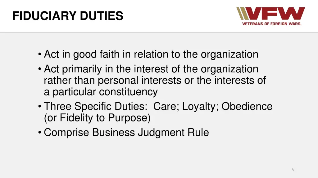 fiduciary duties 1