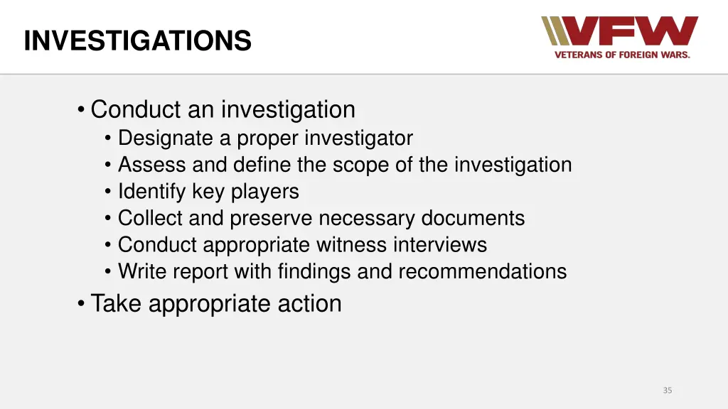 investigations