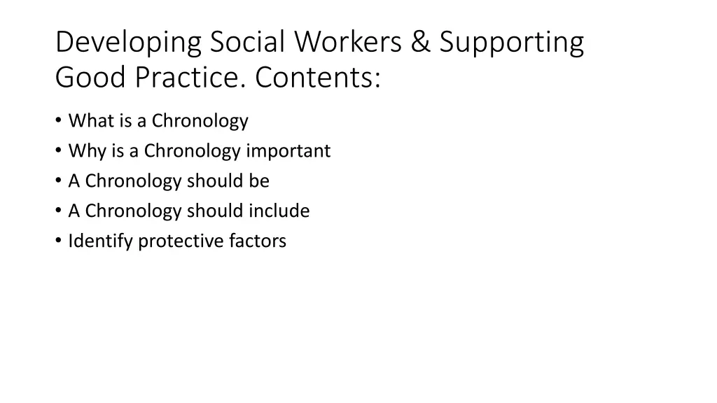 developing social workers supporting good