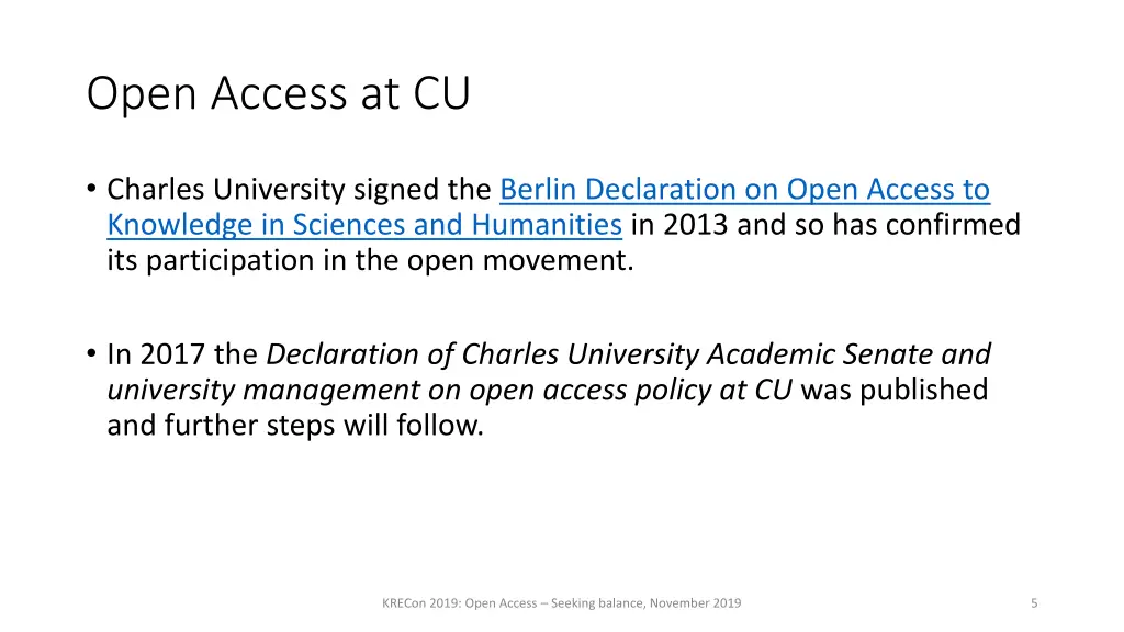 open access at cu