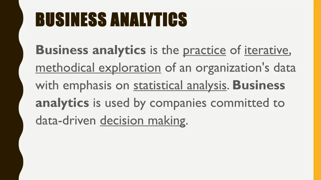 business analytics business analytics 1