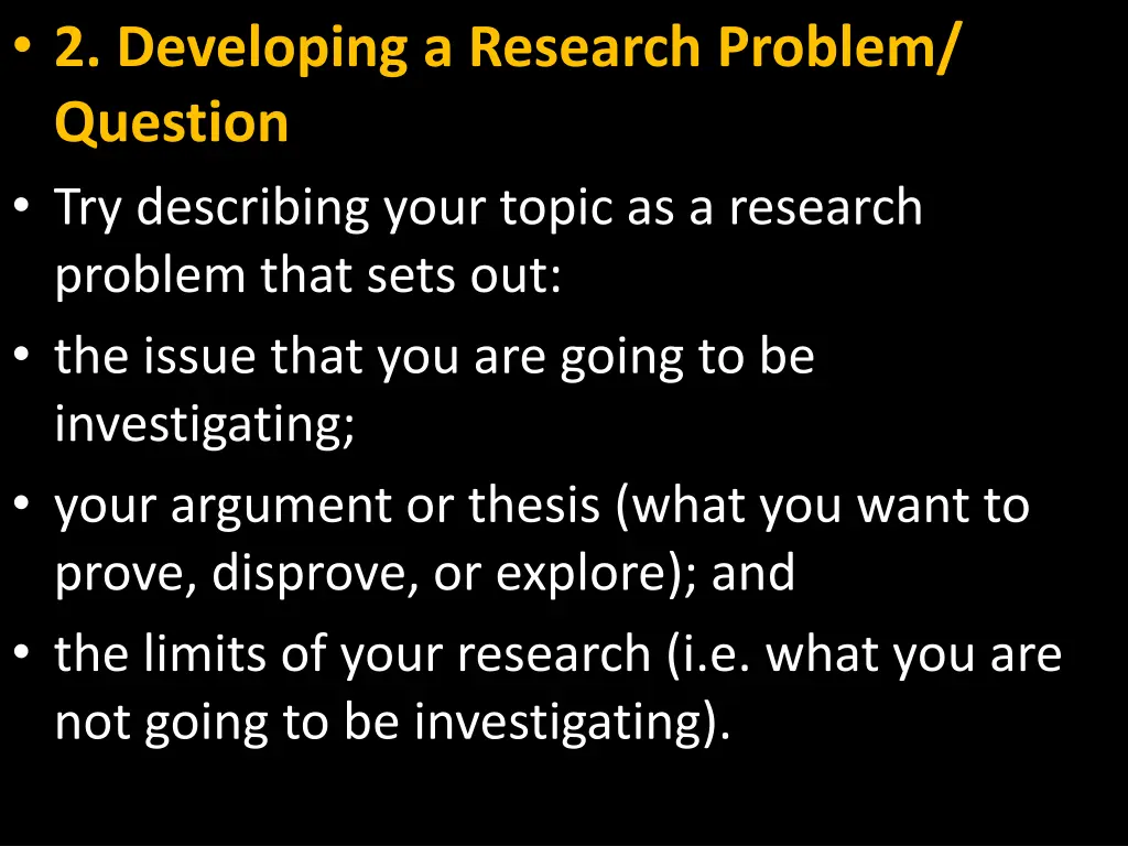 2 developing a research problem question