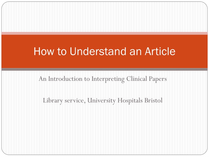 how to understand an article