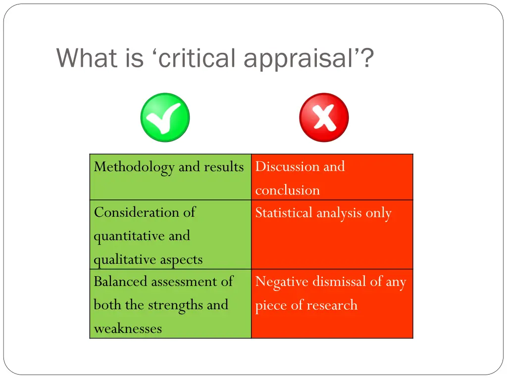 what is critical appraisal 2