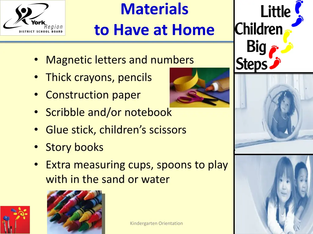 materials to have at home