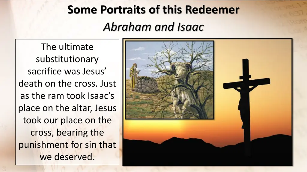 some portraits of this redeemer abraham and isaac 1