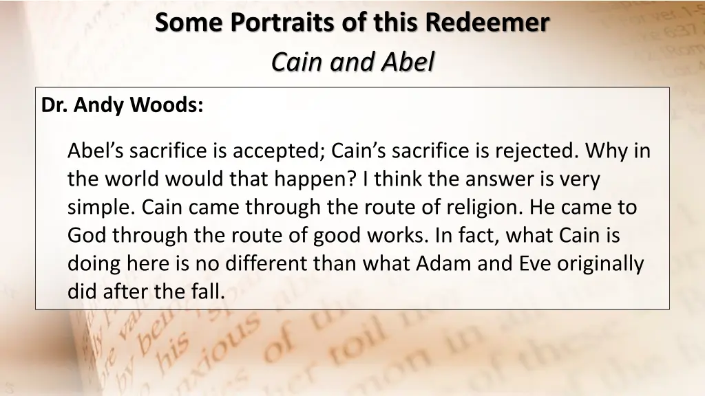 some portraits of this redeemer cain and abel 2