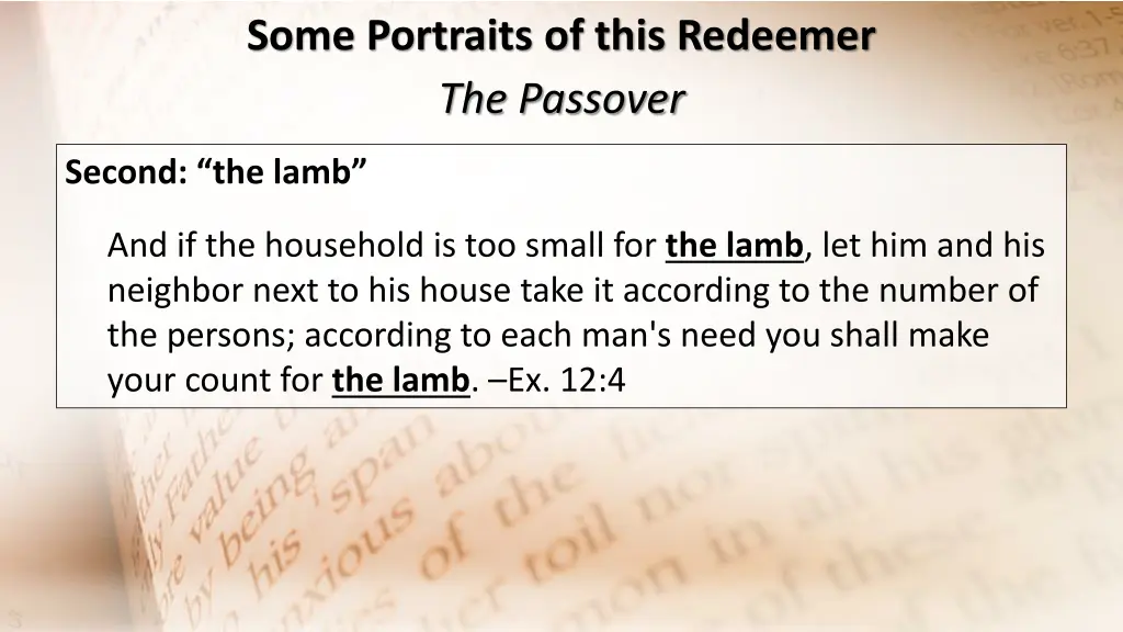 some portraits of this redeemer the passover 3