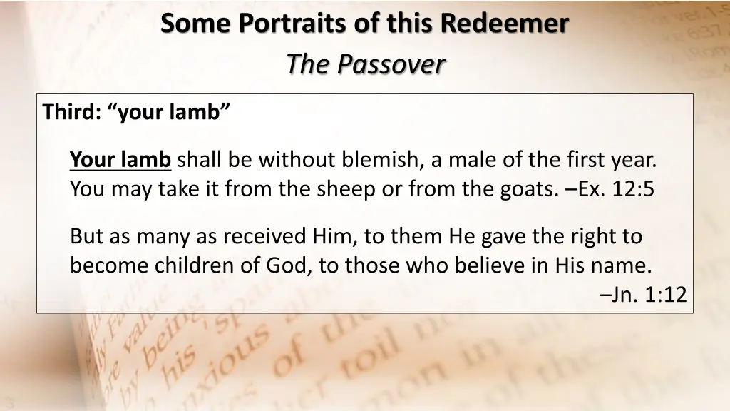 some portraits of this redeemer the passover 4