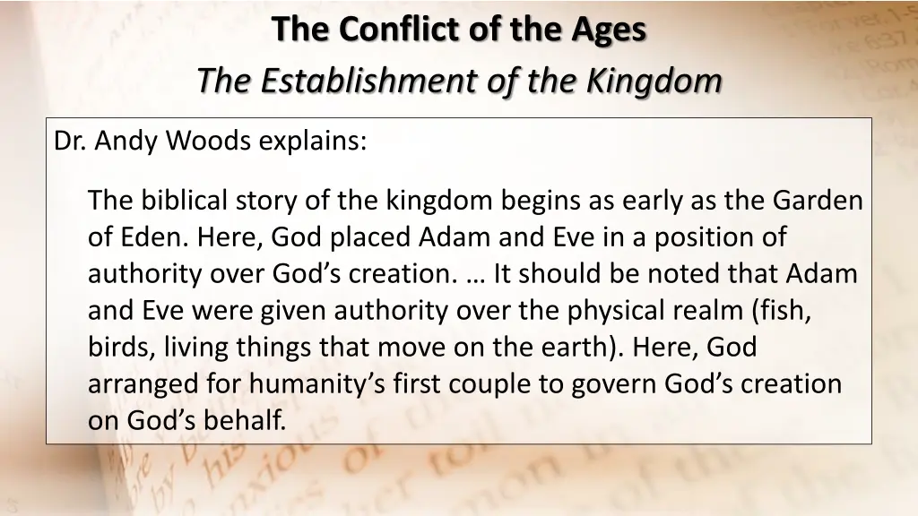 the conflict of the ages the establishment 3