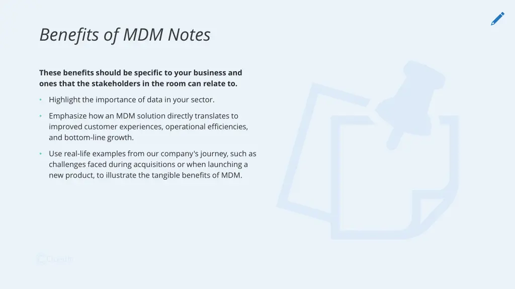 benefits of mdm notes