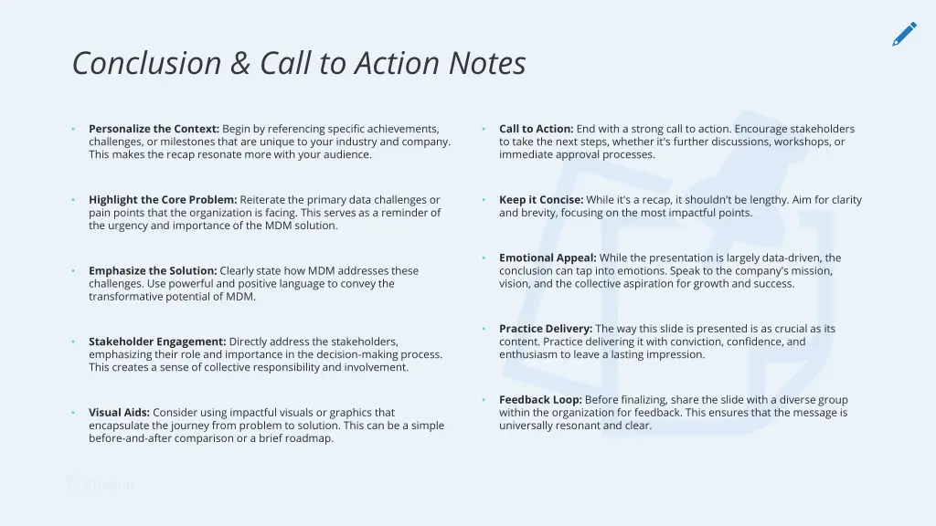 conclusion call to action notes