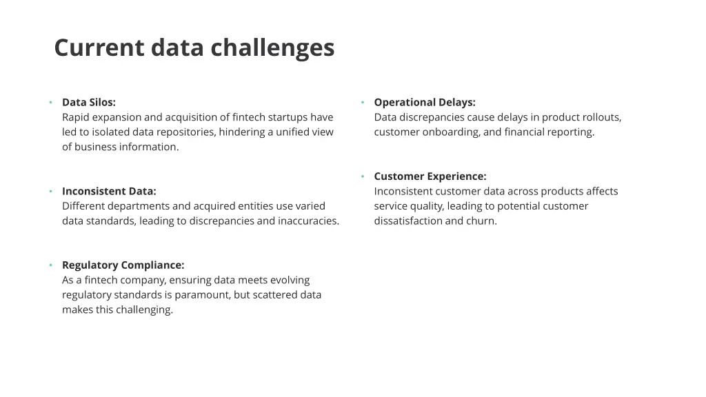 current data challenges