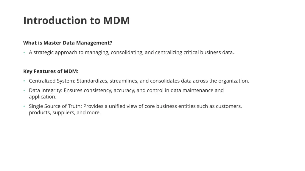 introduction to mdm