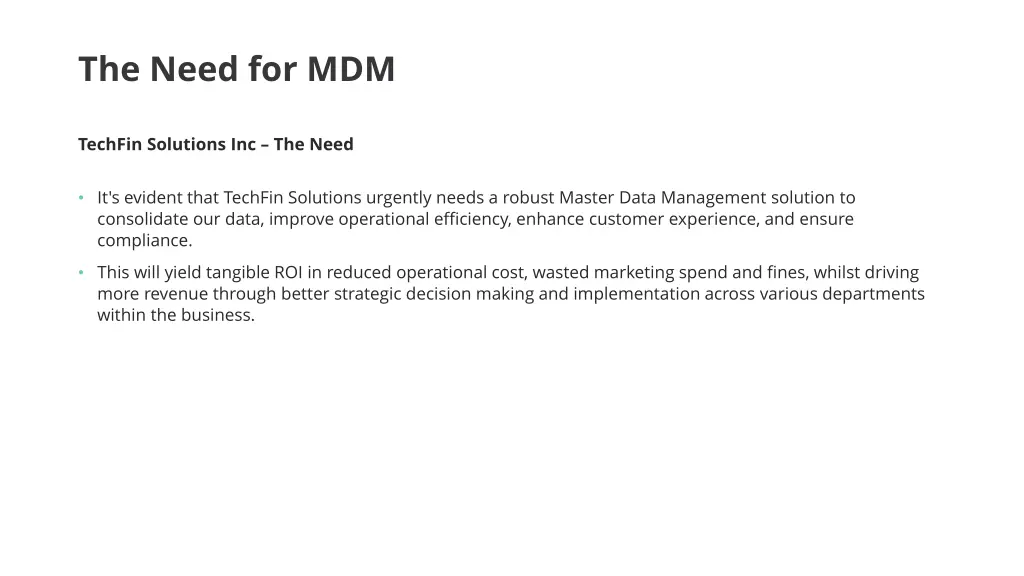 the need for mdm 3