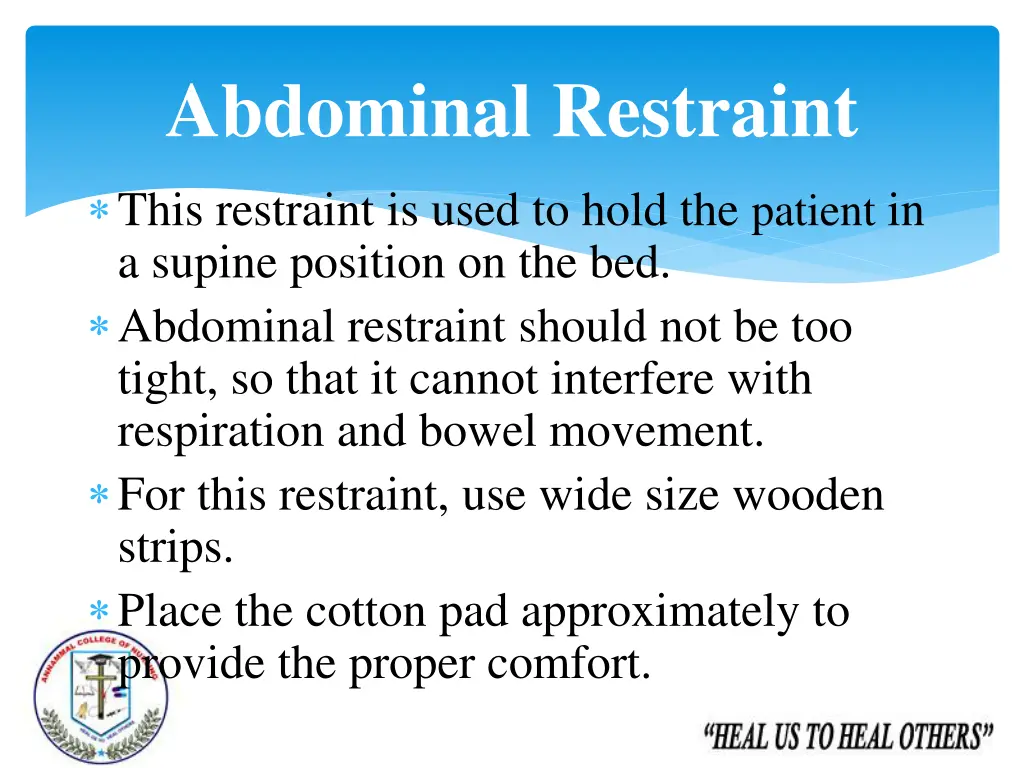 abdominal restraint