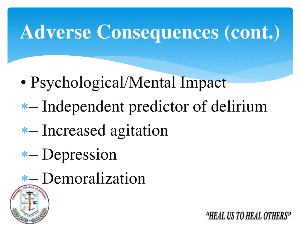 adverse consequences cont