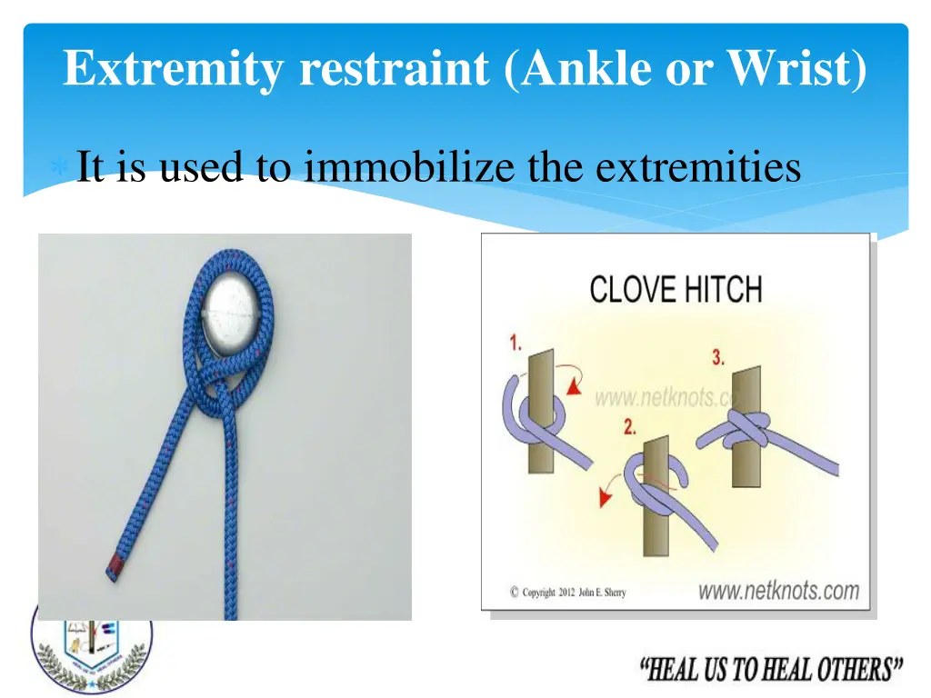 extremity restraint ankle or wrist