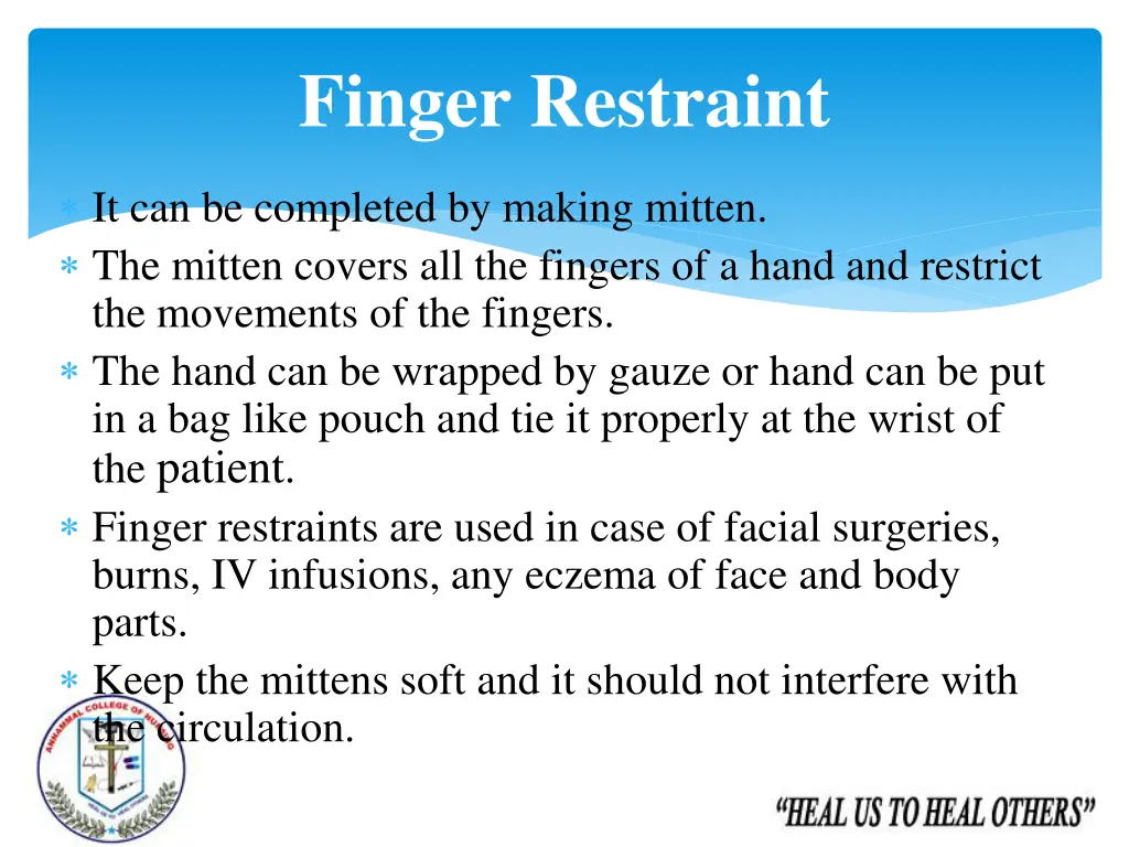 finger restraint 1