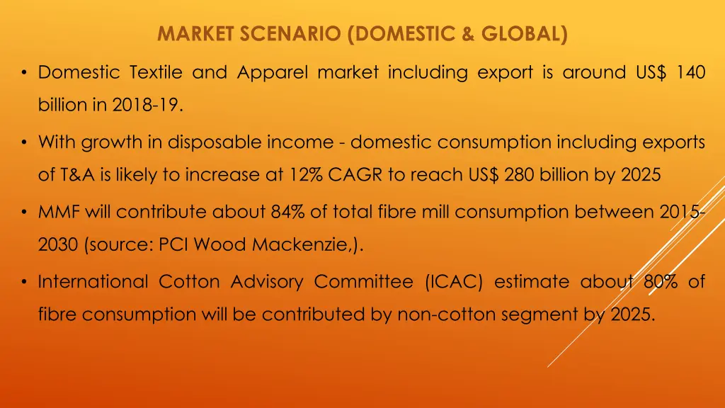 market scenario domestic global