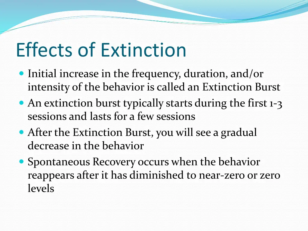 effects of extinction