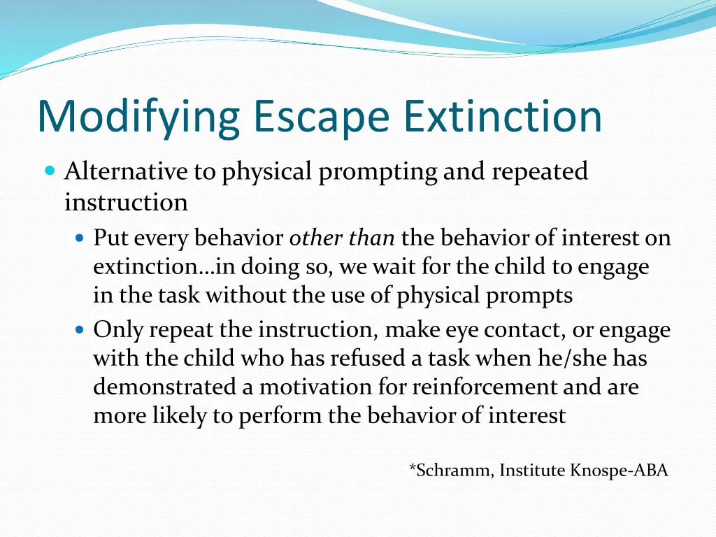 modifying escape extinction 1