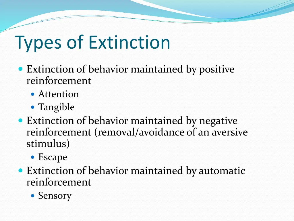 types of extinction