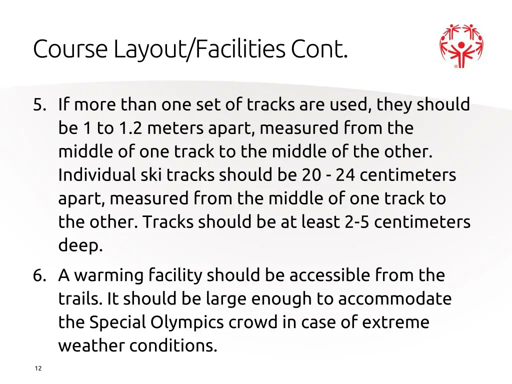 course layout facilities cont 2