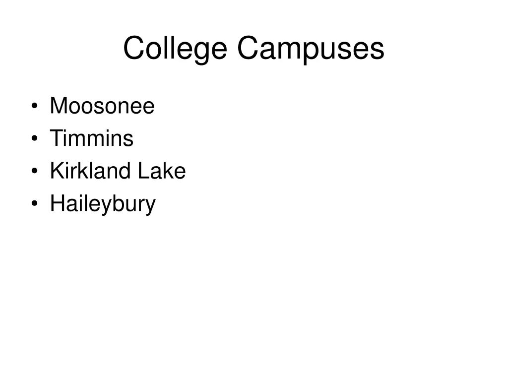 college campuses