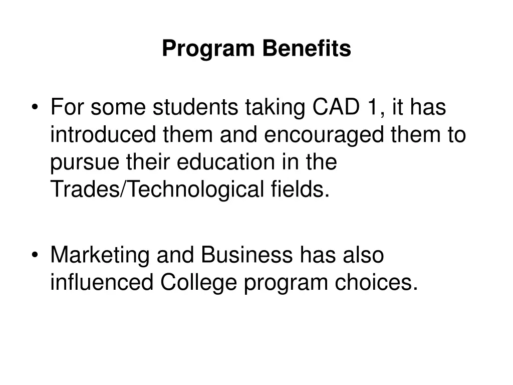 program benefits