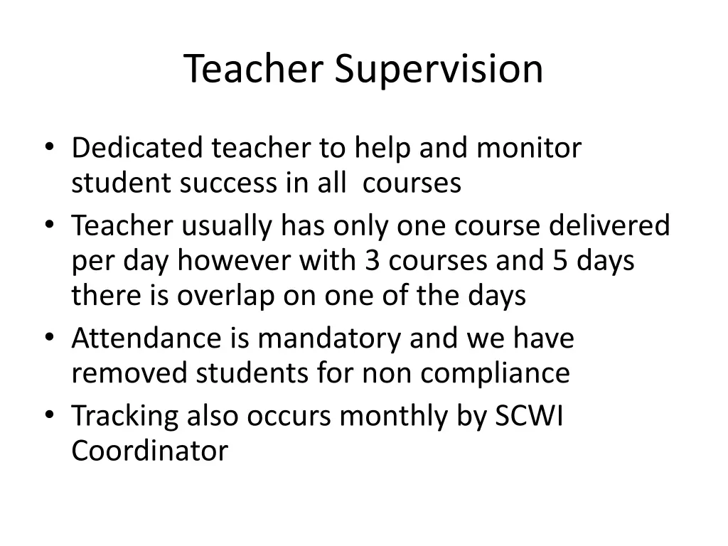 teacher supervision