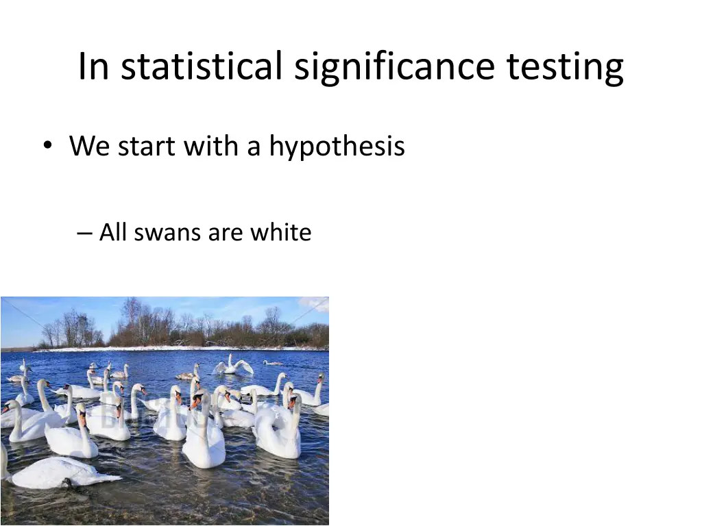 in statistical significance testing 1