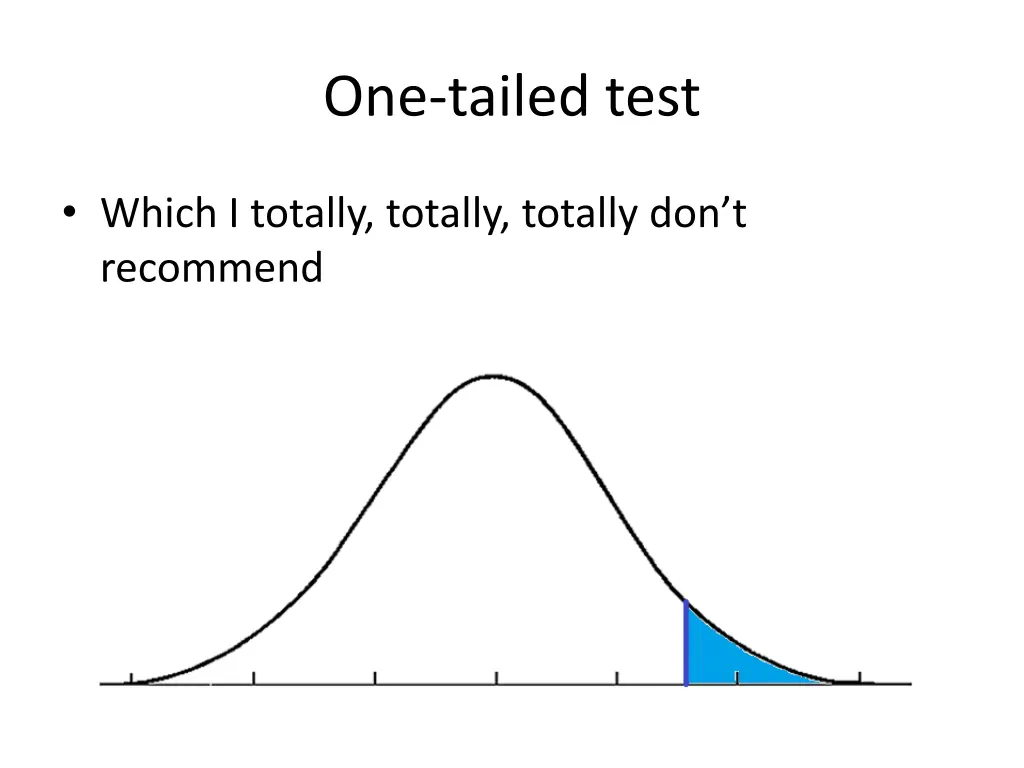 one tailed test