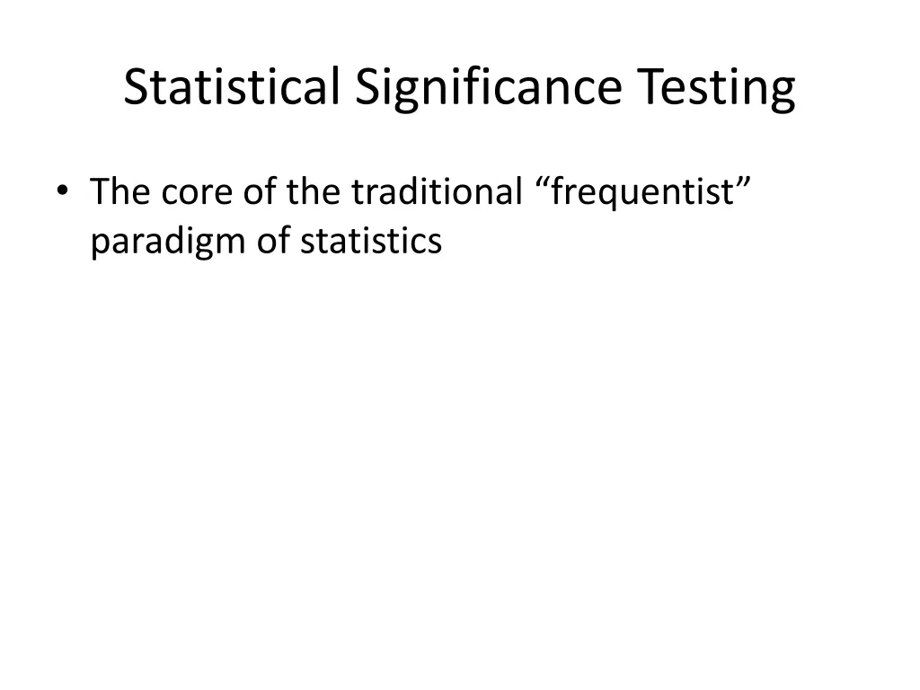 statistical significance testing