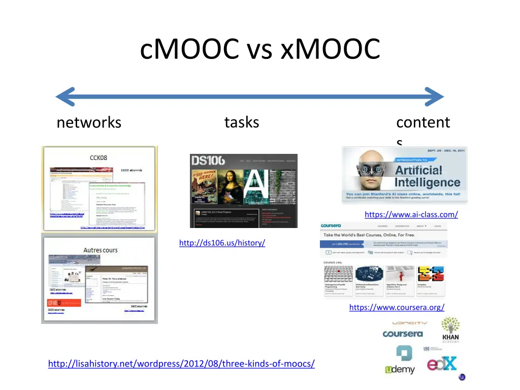 cmooc vs xmooc