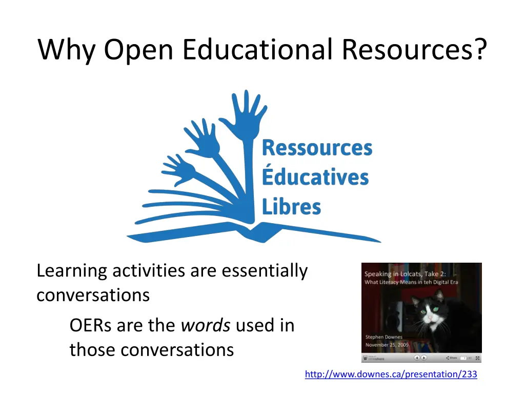 why open educational resources