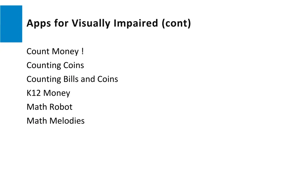 apps for visually impaired cont