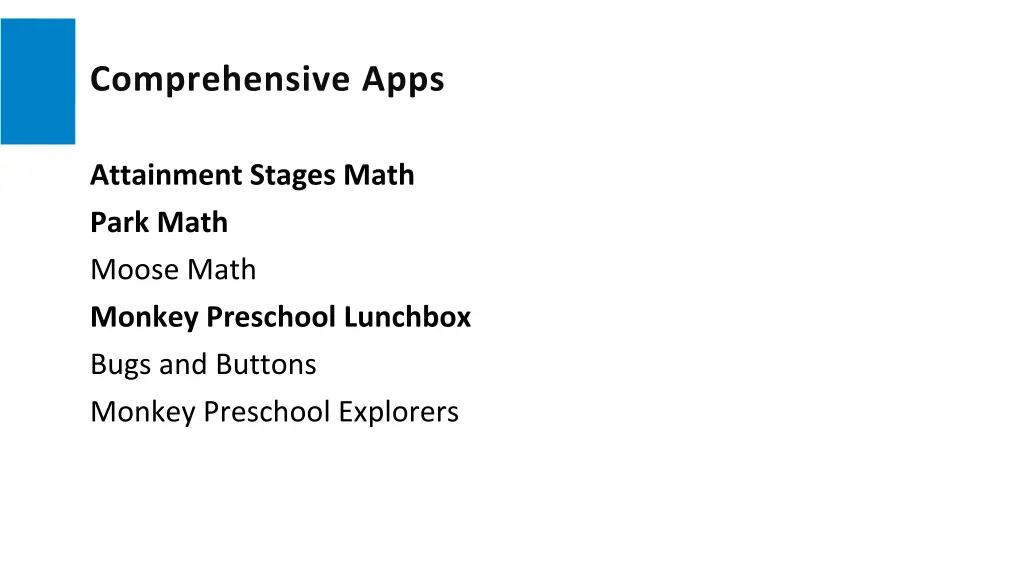 comprehensive apps