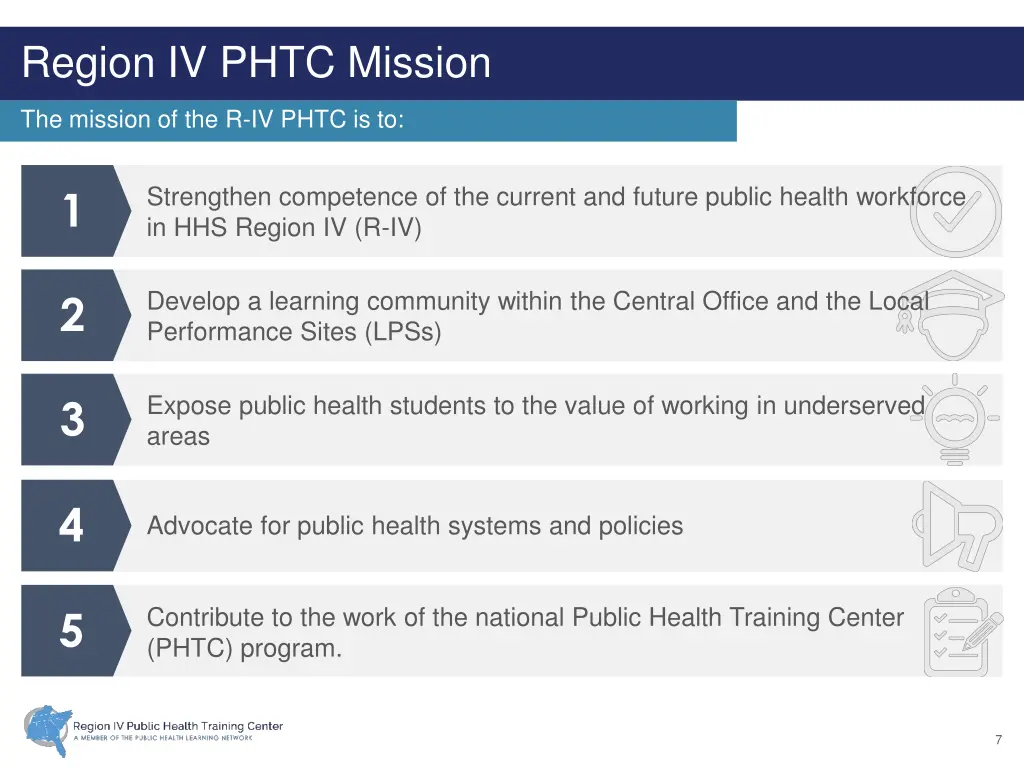 region iv phtc mission