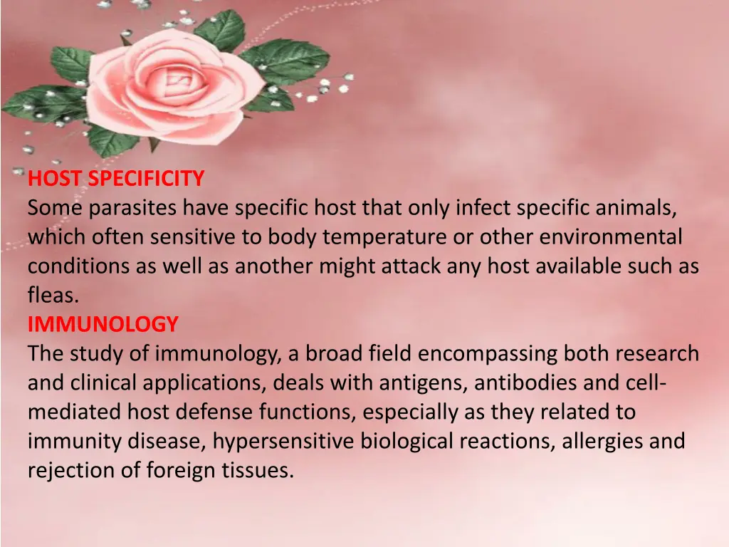 host specificity some parasites have specific