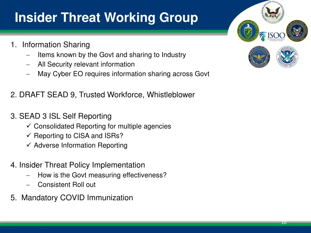 insider threat working group