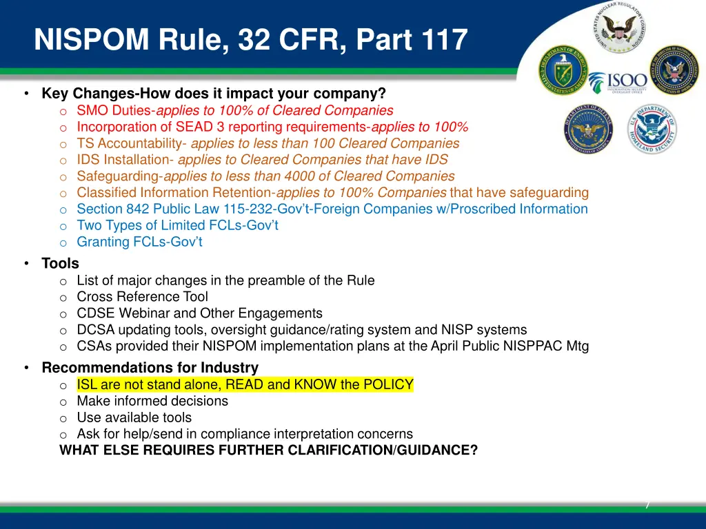 nispom rule 32 cfr part 117